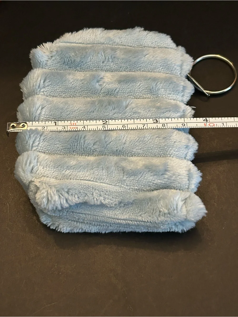 Plush Furry Coin Purse Key Pouch Case w/Silver Key Ring in Assorted Colors